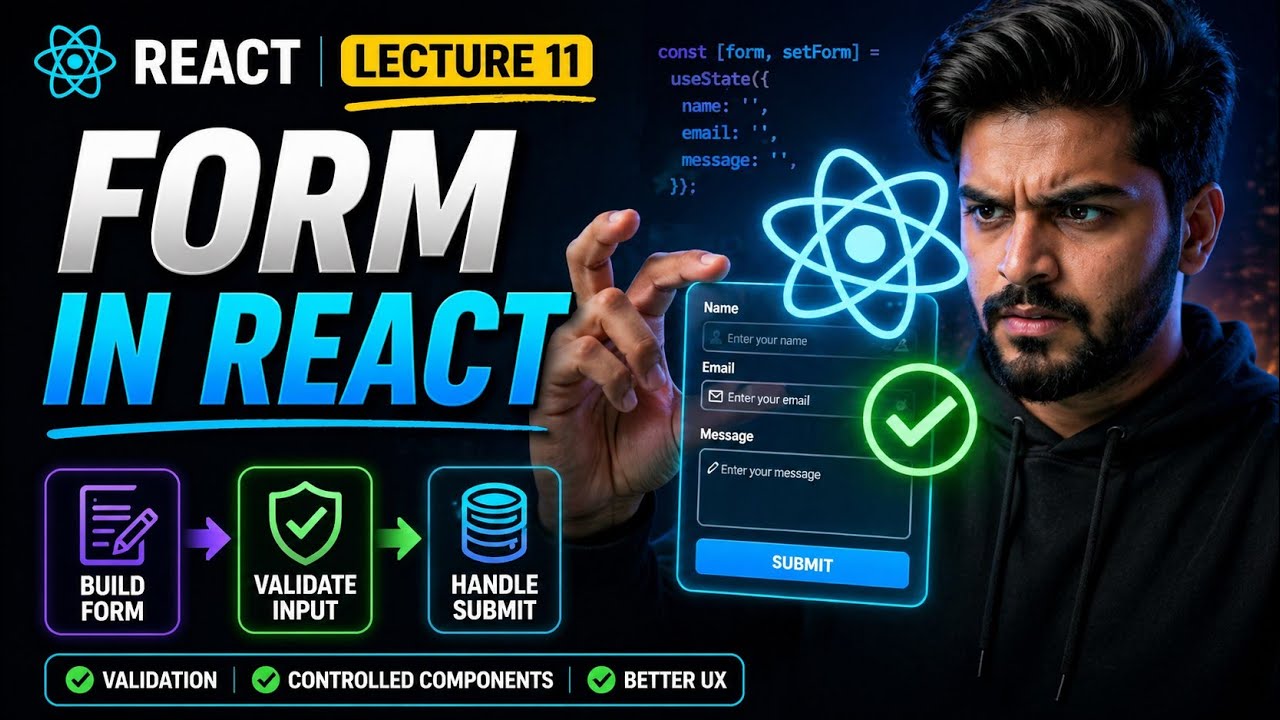 Forms in React Explained 🤯 | Validation, Controlled Components & Submit ...