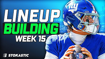Week 15 NFL DFS: Single Lineup Sim Building | NFL DFS Strategy