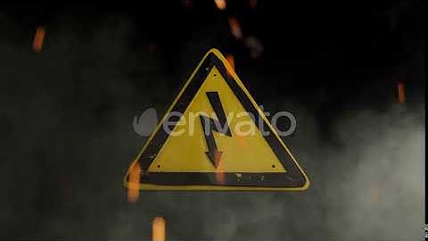 High Voltage Sign Over a Smoky Background | Motion Graphics - Envato elements