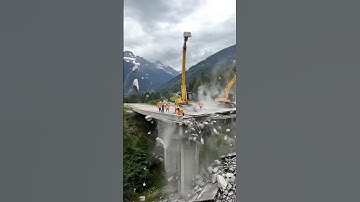 Bridge Demolition Gone Wrong: Excavator Collapse 2025