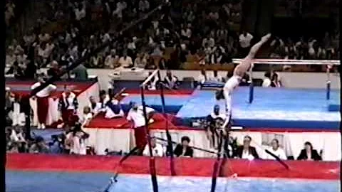 Amanda Borden - Compulsory Uneven Bars - 1996 Olym...