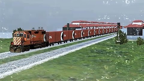 Train Sim - California Coast using EMD GP38 at Rainy Day - Simulasi Kereta Api