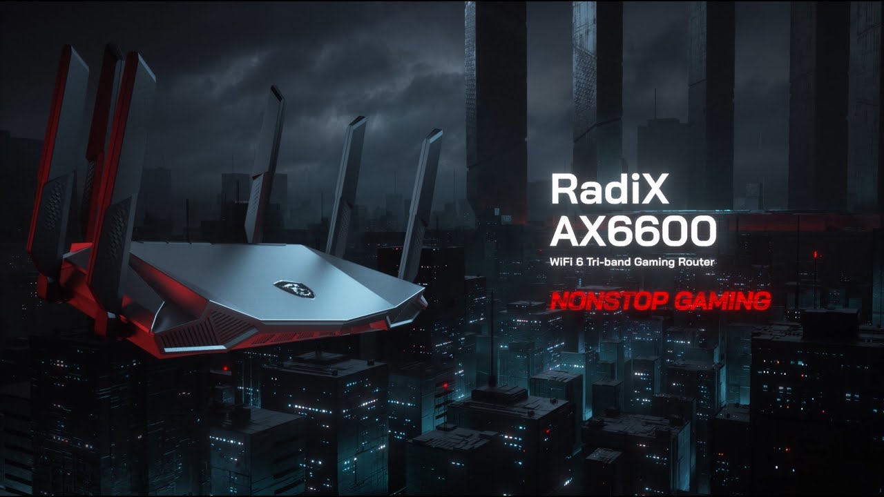 MSI RadiX AXE6600 Wi-Fi 6 Tri-Band Gaming Router