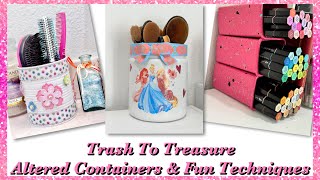 Trash To Treasure - Altered Containers & Fun Techniques
CLICK ON SHOW MORE TO SCROLL DOWN FOR PRODUCT LINKS AND MORE INFO
Turn your trash into treasures by altering and repurposing. In this video I share just a few ways to do this, as well as sharing some fun techniques you can use on many different projects. Enjoy 😊
At SBC https://shrsl.com/4w2m3
Gina K Fancy Foils https://shrsl.com/4w2lw
Thermoweb Deco Foil https://shrsl.com/4w2m2
Clear Double Sided Adhesive Sheets https://shrsl.com/4w2m4
At Amazon https://amzn.to/3SgTVzE
iCraft Easy-Cut Adhesive Sheets https://amzn.to/3SkfFL4
Gina K Fancy Foils https://amzn.to/4jDRdAD
Rustoleum painters touch 2X ultra cover paint + primer spray paint https://amzn.to/3Z0jPeR
Krylon Triple-Thick Clear Glaze 12 oz https://amzn.to/42SZdGE
***Some links may be affiliate links and even though I might benefit from you using them, it will not affect the price of the product for you. Thank you for your support***
***If you like my content and would like to help support my channel you can use this link to Buy me a cup of hot chocolate https://paypal.me/janiethecraftprinces?country.x=US&locale.x=en_US Thank You 💗
For more options you can visit Janie - The Craft Princess Wish List on Amazon https://www.amazon.com/hz/wishlist/ls/2LXJO09T512N6?ref wl_share
Welcome to Janies Crafters Castle where you will learn DIY projects, beauty tips, craft tips, techniques, and tutorials. I hope you enjoy this video and if you do please give me a thumbs up and feel free to share. I would also love to hear from you so please comment. Thank you :)
Please visit all of my social medias here https://linktr.ee/Janie_thecraftprincess
Thank you for watching and....
HAPPY CRAFTING!!!
#trashtotreasure #upcycling #craftideas
DISCLAIMER: This video is intended for adult viewers only as some of the craft products used are not appropriate for children. If you are a parent please use your discretion and common sense. Thank you for understanding and complying. Trash To Treasure - Altered Containers & Fun Techniques