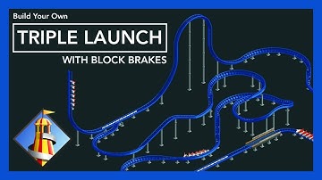 Triple Launch Coaster with Block Brakes – OpenRCT2 Tutorial