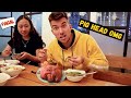 Foreigner eats best mizo food in aizawl  pig head  pig skin 