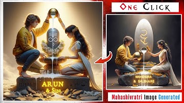 Maha Shivratri 3d Ai image editing tutorial ||bholenath Boy Name Ai image editing || bing Ai