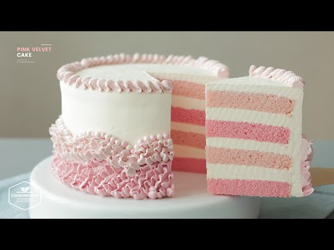 핑크벨벳 케이크 만들기 : Pink Velvet Cake Recipe | 4K | Cooking tree