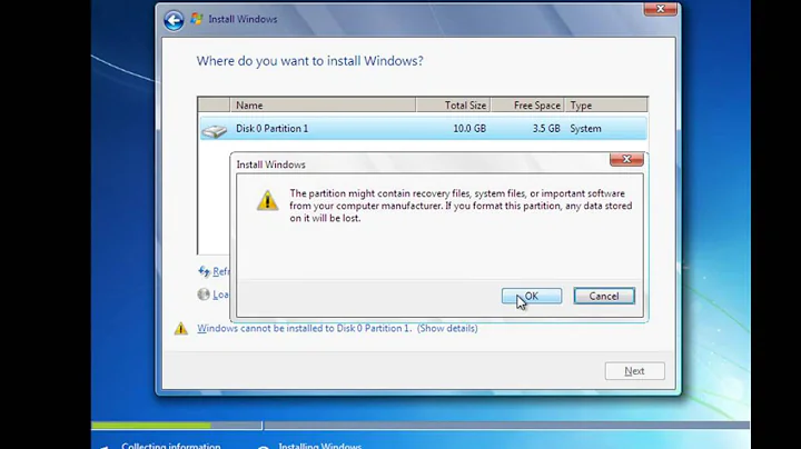 Formatting and Clean Install of Windows 7