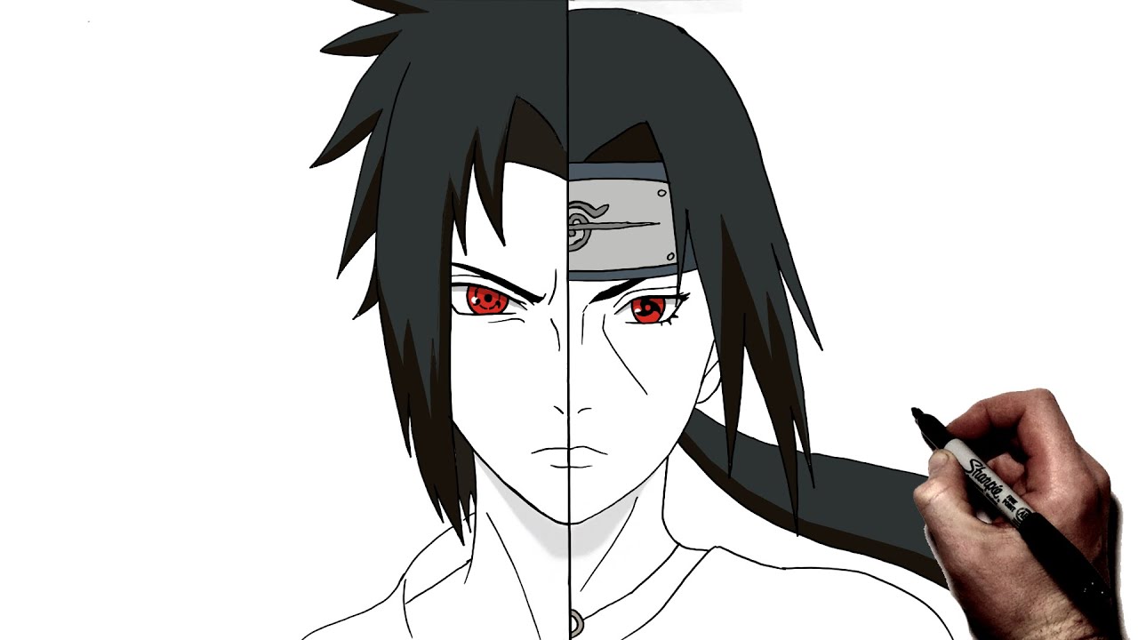 Art - Itachi Uchiha drawing step by step Naruto series — Steemit