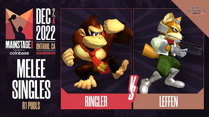 Ringler (Donkey Kong) vs Leffen (Fox, Sheik) - Melee Singles Pools Winners SF  - Mainstage 2022