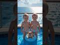 Twin Babies Enjoy Cruise Ship Pool Day | Cute Baby & Puppy Summer Vibes