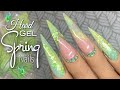 🌿 Hard Gel Spring Nails 🌿 | Ink Gel Polish | Hard Gel Stiletto Nails