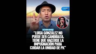 Salvador Quishpe: Luisa González cannot be a candidate