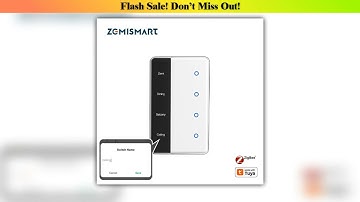 Best Zemismart Zigbee DIY Name Switch Work with Tuya Smart Display Screen Touch Panel US Light