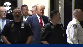 Trump enters courtroom to be arraigned