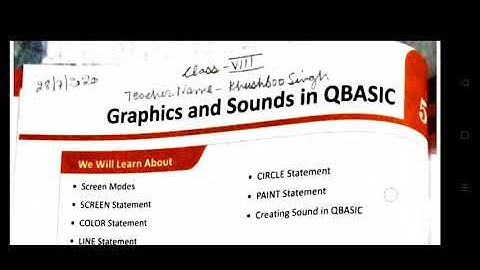 Graphics and Sound in QBASIC