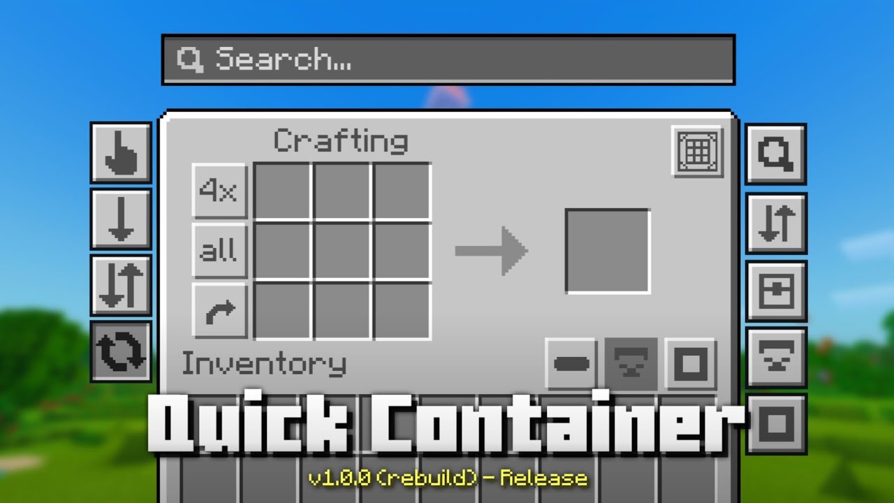 Quick Container V1.0.0 Release! - Texture Pack Minecraft Bedrock - YouTube