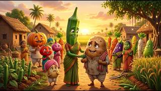Potato Betrayed Okra 😢 | Emotional Vegetable Village Story | Veggie Drama TV | Moral Story
