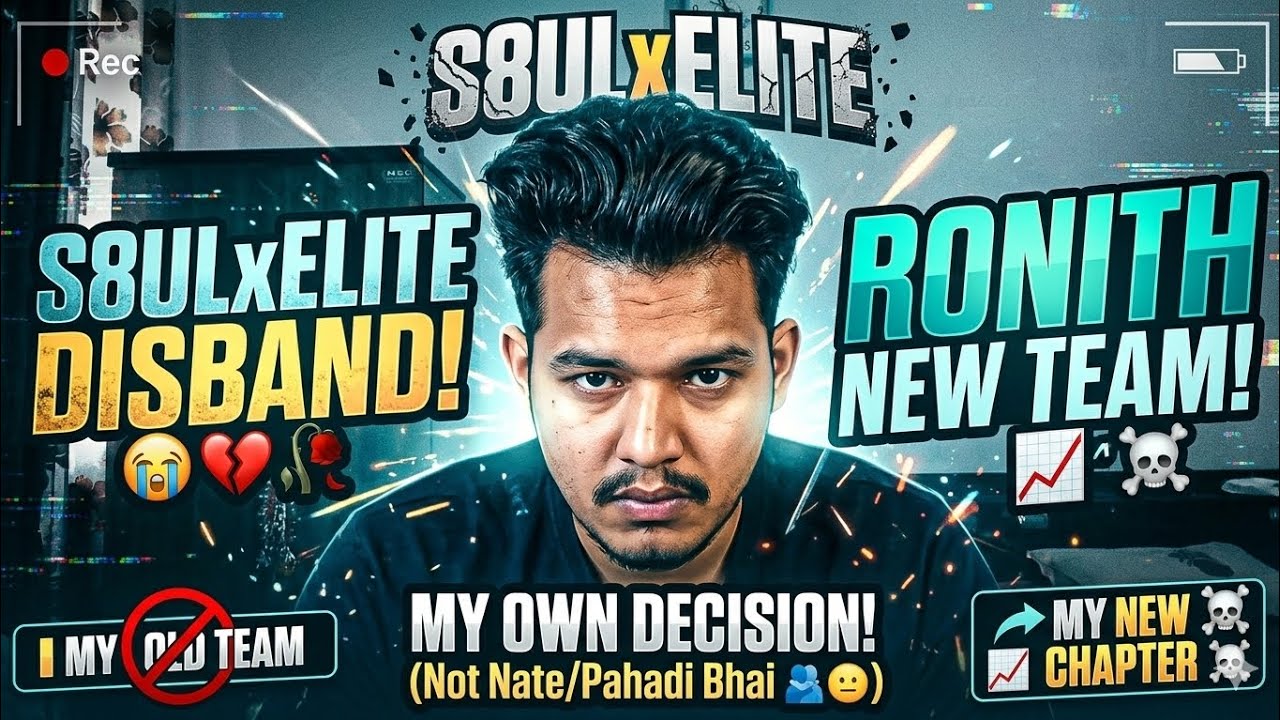 RONITH OWN DECISION FOR LEAVING S8ULXELITE😭💙🥀 DON'T HATE PAHADI BHAI🫂☠️ ...
