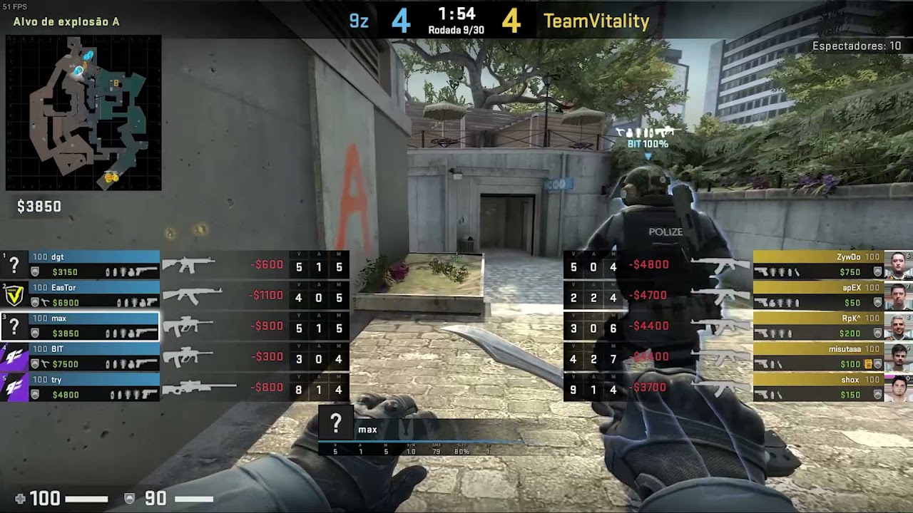 Pov max (27/16) CS GO DEMO - OVERPASS - 16 9Z VS 11 VITALITY (BLAST Premier Showdown 15/04/2021)