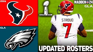 Texans vs. Eagles | Superbowl | 2024  2025 Updated Rosters | Madden 24 PS5 Simulation