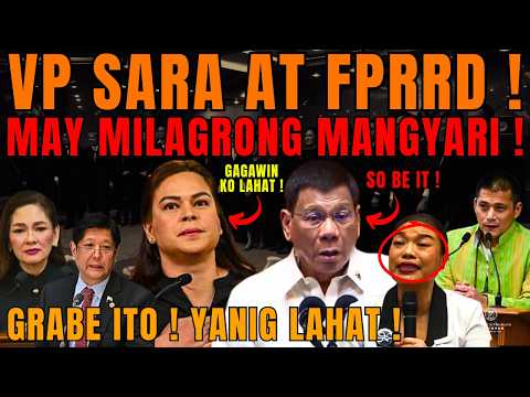 VP SARA AT FPRRD MAY MANGYAYARING MILAGRO! MARCOS ADMIN DILAWAN AT IBA NATATAKOT NA! ROBIN MY SINABI