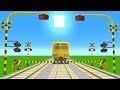 【踏切アニメ】Railway Trains Railroad Crossing Minecraft