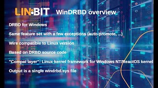 An Overview of WinDRBD & a Preview of LINSTOR for Windows