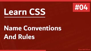 Learn CSS In Arabic 2021 - #04 - Name Conventions And Rules screenshot 2