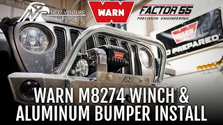 Aluminum Winch Bumper Install Guide (8274 Warn Winch Install & Quick Speed Test)