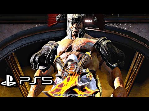 God of War 3 Remastered (PS5) - Kratos Vs. Hercules Boss Fight (4K 60FPS)