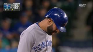 Jose Bautista Steals Second On Walk Funny