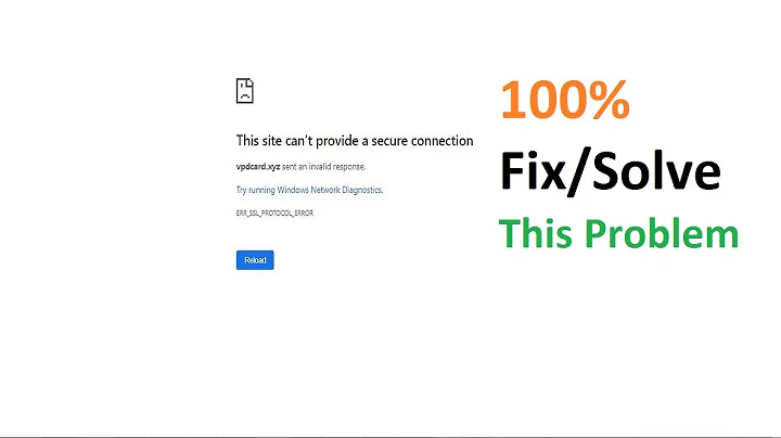 ERR SSL PROTOCOL ERROR FIX 2022 || How to Fix ERR SSL PROTOCOL ERROR on Google Chrome