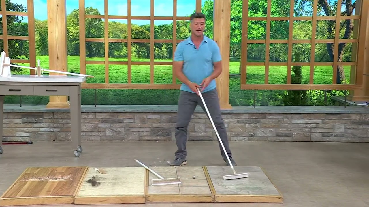 TidyUps Dual Rubber Broom With Handheld Brush on QVC