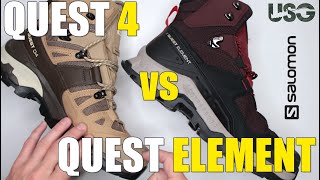 Salomon Quest 4 GTX vs Salomon Element GTX (Which Salomon Hiking Boots to Buy?) - YouTube