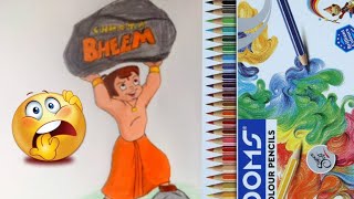 how to draw chhota bheem with Dom's pencil colours 🖌️ #drawing #chhotabheem screenshot 4