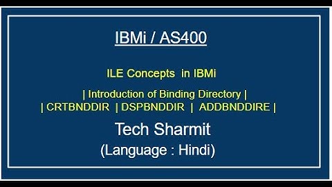 IBMi (AS400) - Binding Directory in ILE | rpgle programming tutorial | ile concepts in as400 |