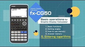 CASIO Graphic Display Calculator  －Basic operations　5.Entering logarithms
