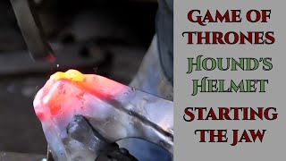 Game of Thrones Hounds Helmet Part 4 - Starting the Jaw
