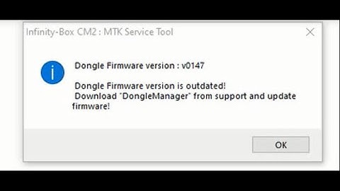CM2 Dongle Firmware version outdated! problem solution