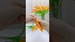 How To Make Flower With Pipe Cleaner  Pipe Cleaner Flowers shorts diy trending