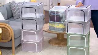 Periea S/2 Small Collapsible Mesh Storage Boxes on QVC