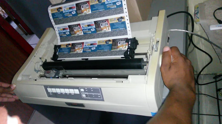 how to put paper on a dot matrix