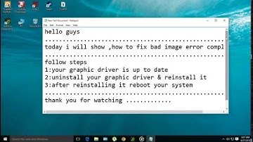 HOW TO FIX BAD IMAGE ERROR WORKS 100%2015 (ALSO WITH WINDOWS 10)