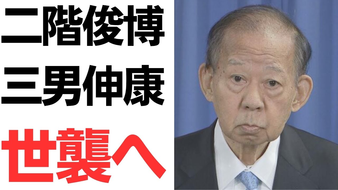 二階俊博氏の三男・伸康氏の世襲をめぐる報道を扱う動画のサムネイル