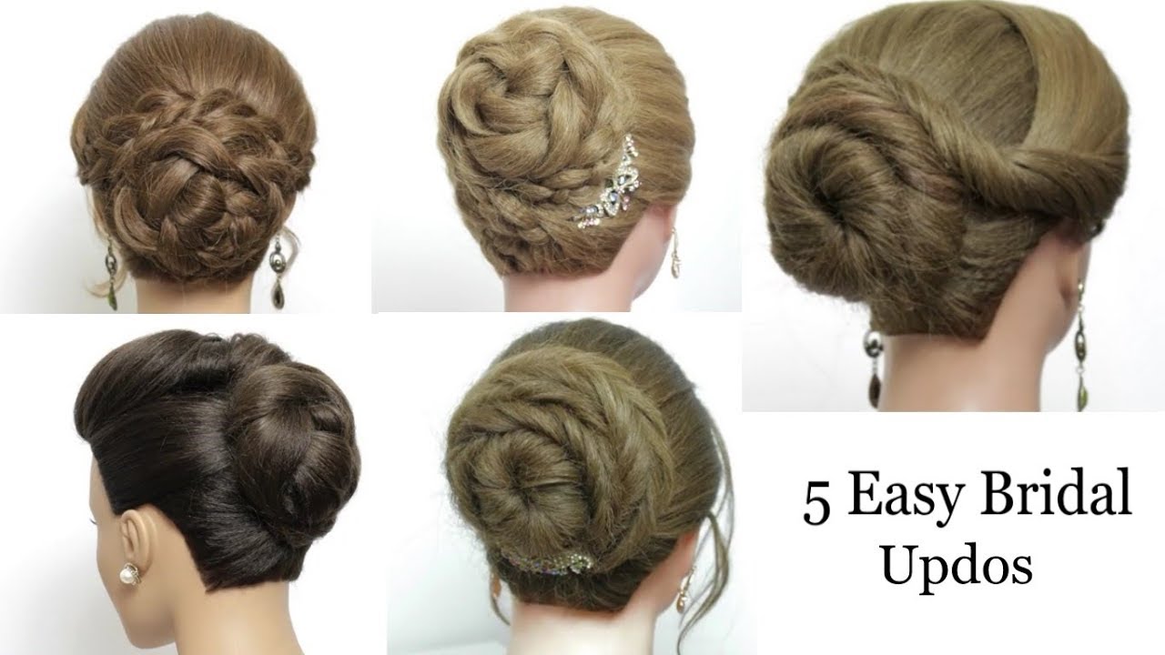 5 Easy Bridal Updo Wedding Prom Hairstyles For Long Hair