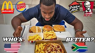 Trying Every American Fast Food Restaurant In South Africa | Who’s Better!