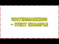 WATERMARKING - iText example