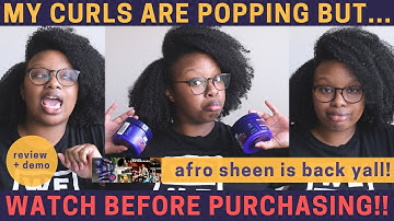 FIRST IMPRESSIONS OF THE *NEW* AFRO SHEEN PRODUCTS 👀🤷🏾 | QUICK WASH & GO ROUTINE FOR POPPING CURLS!!